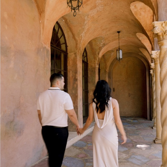 Satin Open Back Dress - Picture 3 of 4